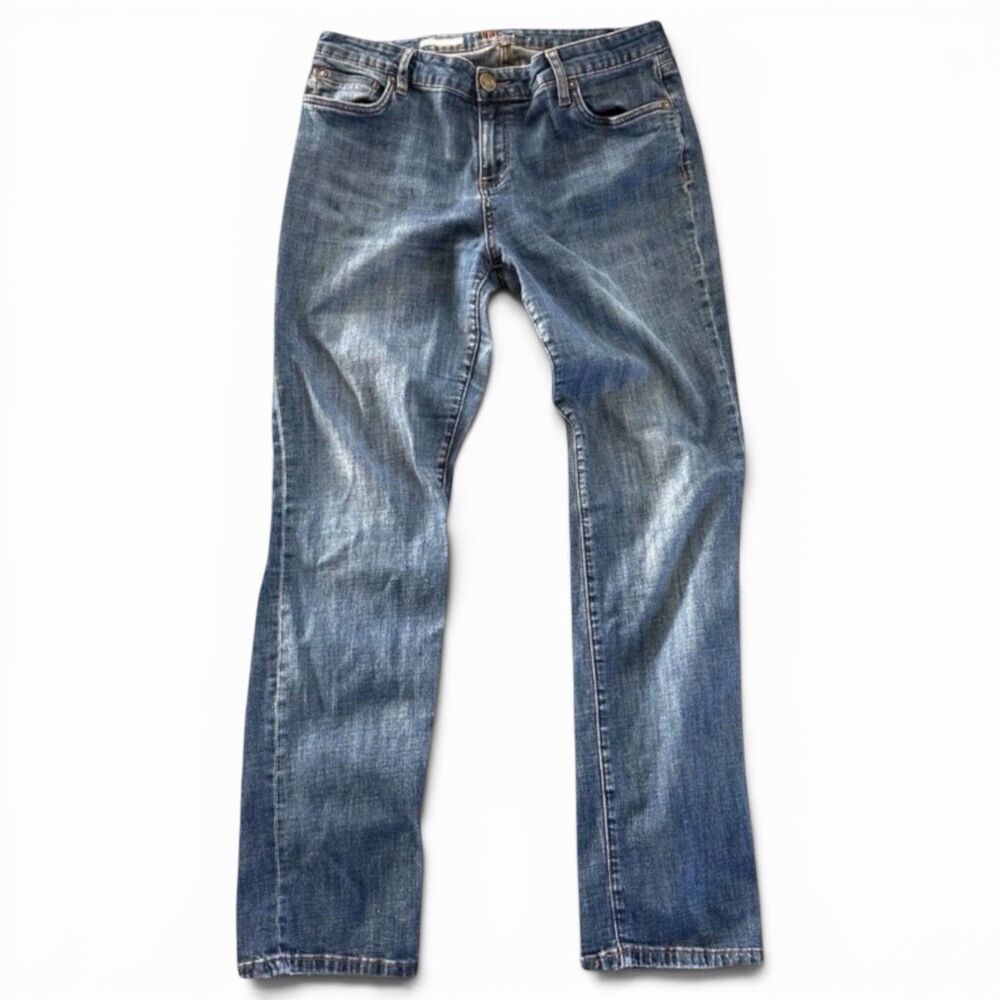 kut from the kloth katy boyfriend jeans women's 14 relaxed blue denim casual